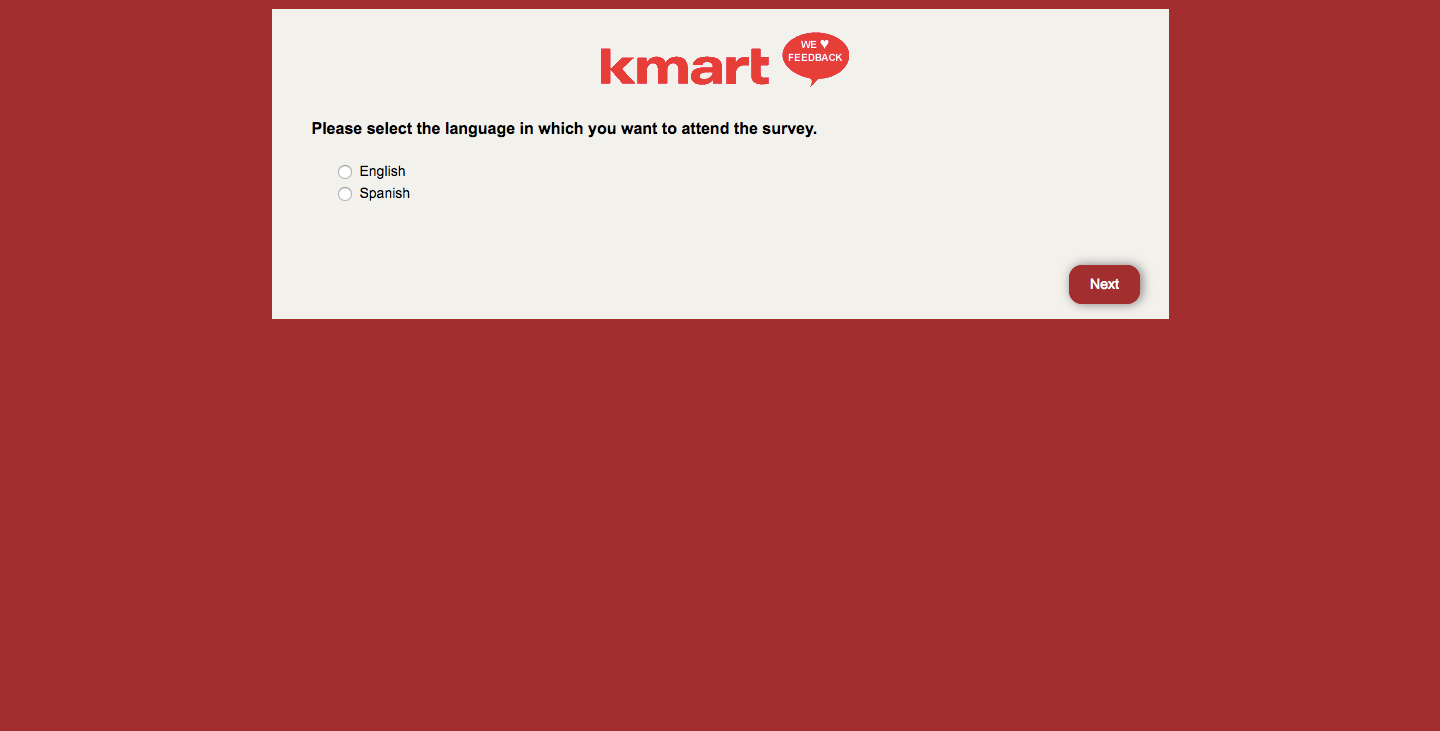Kmart Customer Feedback Survey