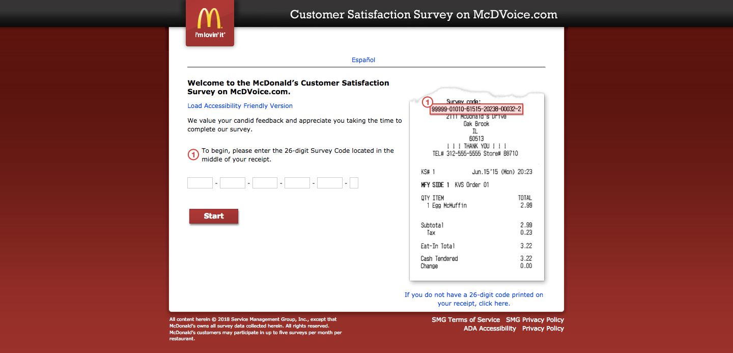 McDonald’s Customer Satisfaction Survey