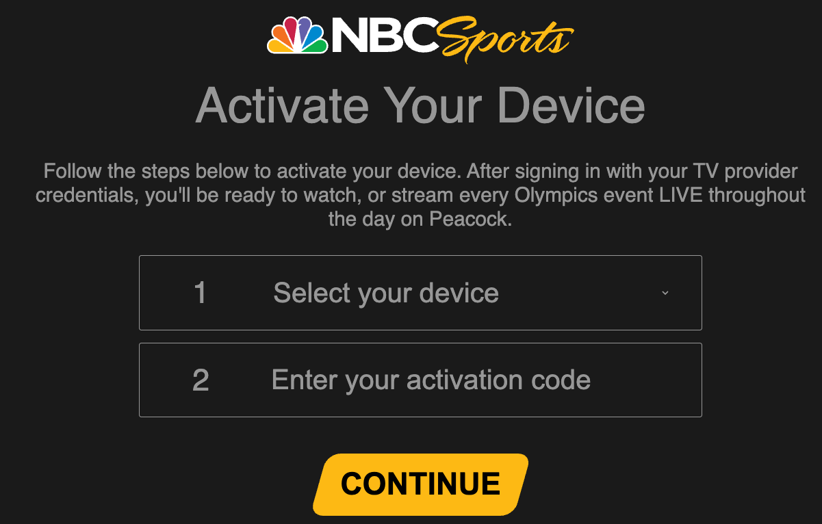 nbcsports activate